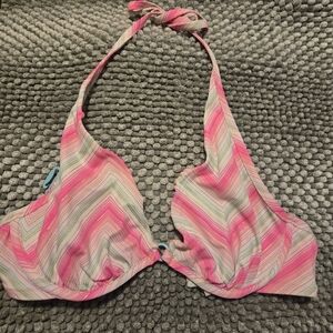 Victoria's Secret Pink and White Bikini Top